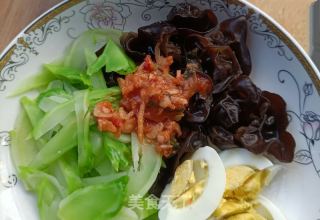 木耳鸡蛋拌儿菜的做法步骤：10