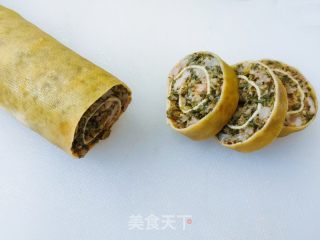 清蒸柳蒿肉馅卷的做法步骤：6