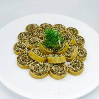 清蒸柳蒿肉馅卷的做法步骤：7