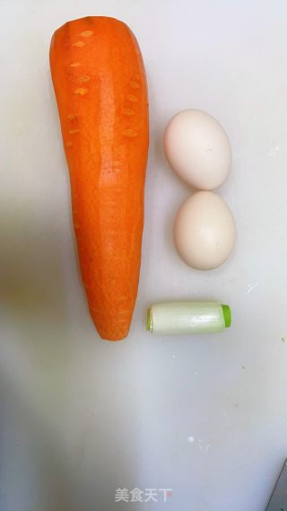 胡萝卜炒鸡蛋的做法步骤：1