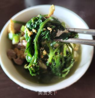 艾叶肉丝汤的做法
