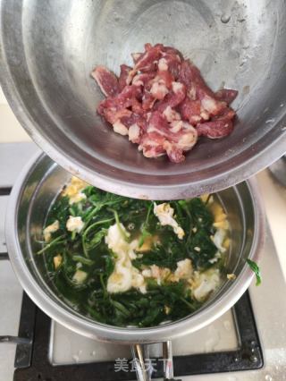 艾叶肉丝汤的做法步骤：7