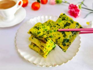 不擀面不擀面，简单又好吃的韭菜鸡蛋饼的做法步骤：8