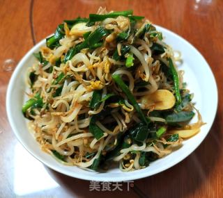 韭菜炒豆芽的做法步骤：7
