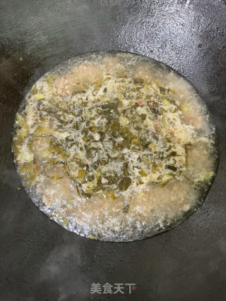 酸菜肉沫汤面的做法步骤：10