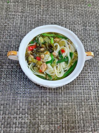 酸菜肉沫汤面的做法步骤：15