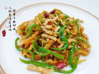白萝卜丝炒肉的做法