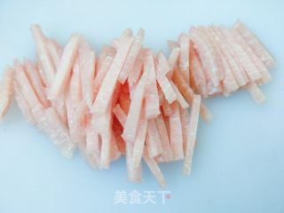 白萝卜丝炒肉的做法步骤：4