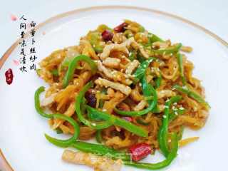 白萝卜丝炒肉的做法步骤：9