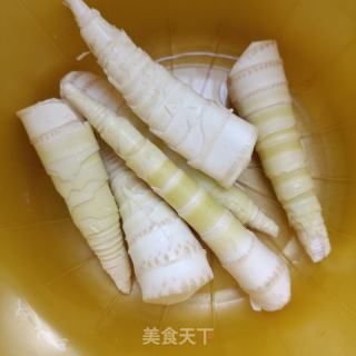 金华火腿炒雷笋的做法步骤：4