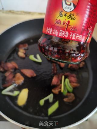 芥兰头炒腊肉的做法步骤：6