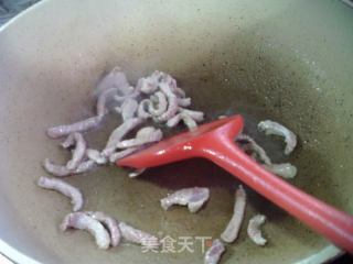 瘦肉丝茭白炒菠菜的做法步骤：6