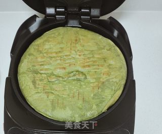 绿茶粉烙饼的做法步骤：11