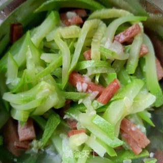 午餐肉拌茭瓜的做法步骤：12