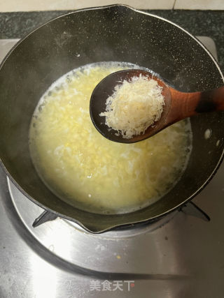 银耳绿豆牛奶羹的做法步骤：7