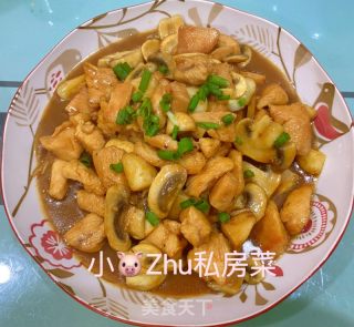 蒜香口蘑鸡胸肉的做法