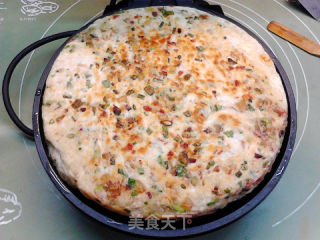 葱香腊肉发面大饼的做法步骤：15