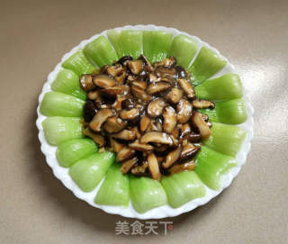 香菇油菜的做法步骤：10