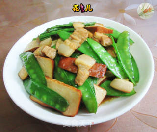肉片荷兰豆炒香干的做法