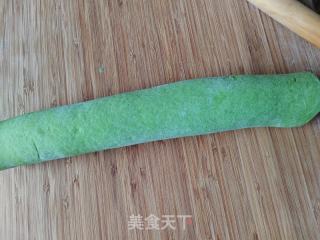 小雏菊艾草双色馒头的做法步骤：10