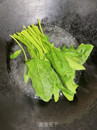 菠菜煎蛋的做法步骤：3