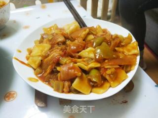 新疆炒面片的做法步骤：14