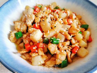 山药胡萝卜鸡丁的做法步骤：5