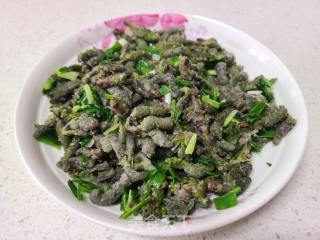 香葱炒蒸枸蒲穗的做法步骤：5