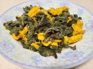 鸡蛋炒蒸枸蒲穗的做法步骤：5