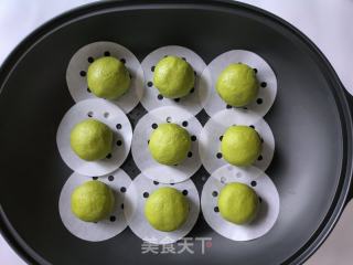 糯叽叽红豆馅青团的做法步骤：9