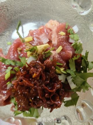 油麦菜滑肉汤的做法步骤：3