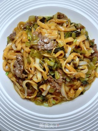 湿炒酸菜牛肉粿的做法步骤：21