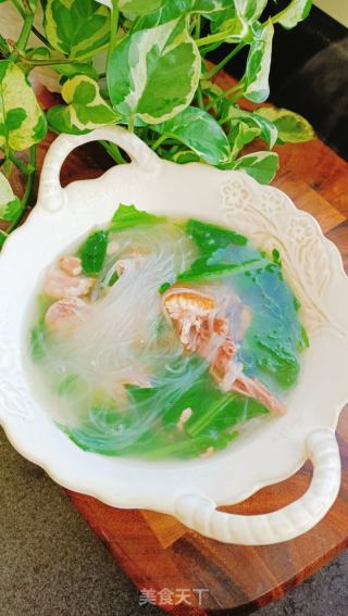 鸭架粉丝小白菜汤的做法步骤：10