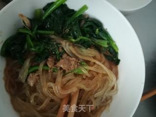 凉拌菠菜粉条的做法步骤：4
