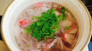 蟹棒水萝卜汤——春天的味道的做法步骤：12