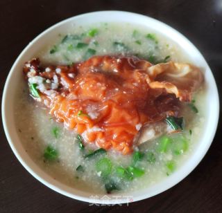 烧猪头花生瑶柱菜心粥的做法步骤：10