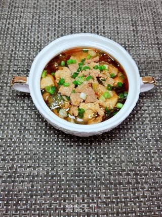 水煮酸菜豆腐肉片的做法步骤：15