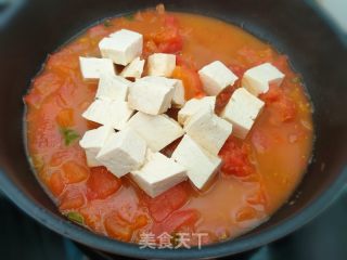 番茄豆腐的做法步骤：6