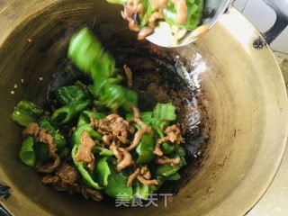 㸆辣椒炒肉的做法步骤：9