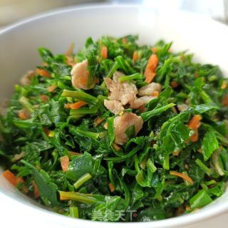 胡萝卜肉糜炒马兰头的做法