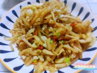 肉丝炒饼的做法步骤：6
