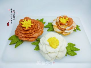 牡丹花馒头的做法
