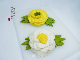 牡丹花馒头的做法步骤：2