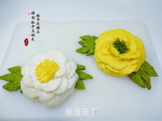 牡丹花馒头的做法步骤：16