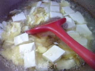榨菜丝鸡蛋豆腐汤的做法步骤：6