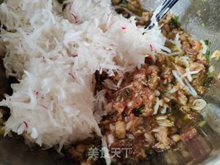 萝卜丝肉馅蒸饺的做法步骤：3