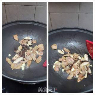 香菇瘦肉炒青瓜的做法步骤：3