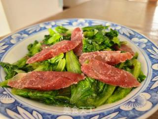 生菜炒广式腊肠的做法