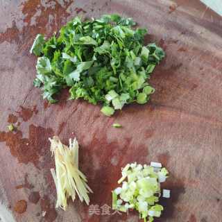 香菜牛肉燕麦粥的做法步骤：3