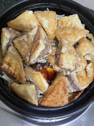 金针菇酿豆腐煲的做法步骤：11